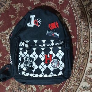 Black and White Patterned Backpack Rwversable Backpack